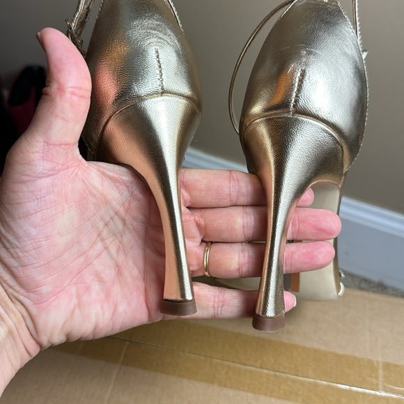 • Sam Edelman • Womens Evelynn Strappy Heel, Gold Leaf, Size 7.5 💛🤩 (In box!) - Picture 12 of 17